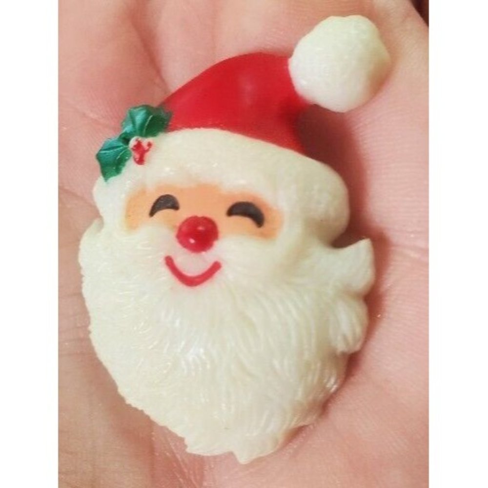 Vintage Hallmark Smiling Santa Pin Brooch 1984 Christmas Holiday Festive
